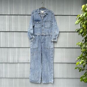 NWT Universal Thread Blue Denim Long Sleeve Utility Jumpsuit Size 12